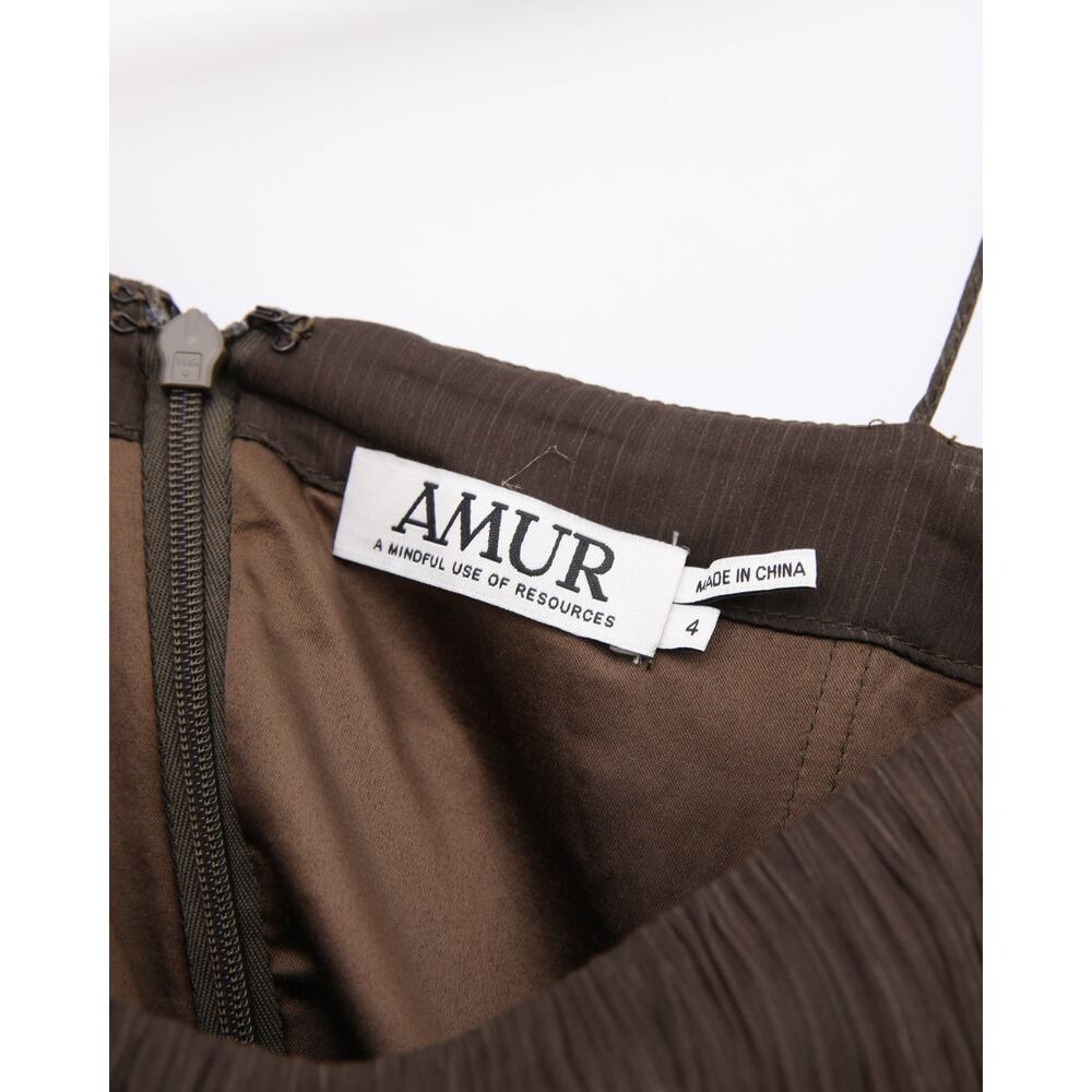 AMUR Sue Pleated Gown Size 4 - Picture 8 of 10